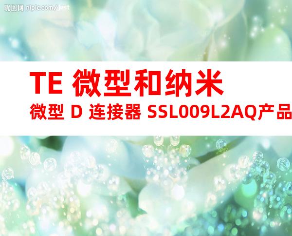 TE 微型和纳米微型 D 连接器 SSL009L2AQ产品图纸
